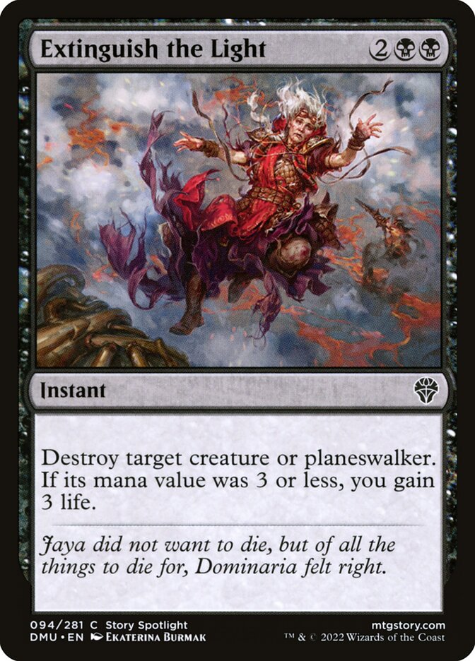Extinguish the Light - carta Magic The Gathering