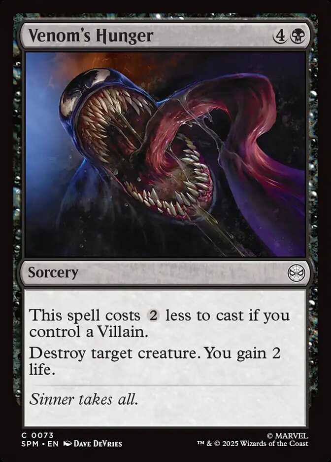 Venom's Hunger - carta Magic The Gathering