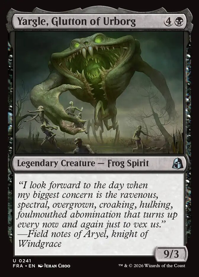 Yargle, Glutton of Urborg - carta Magic The Gathering