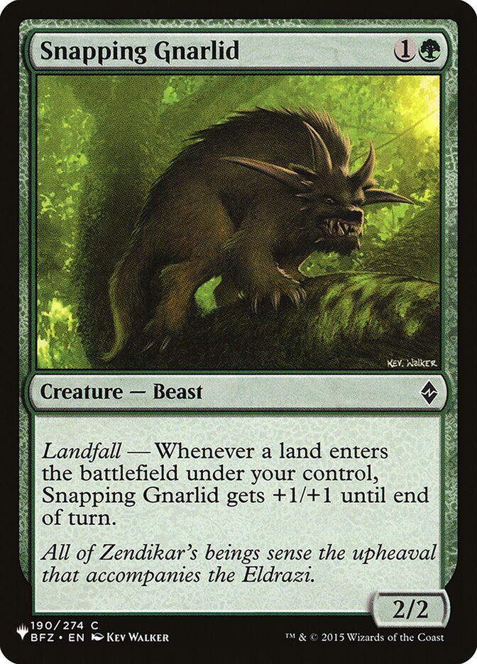 Snapping Gnarlid - carta Magic The Gathering