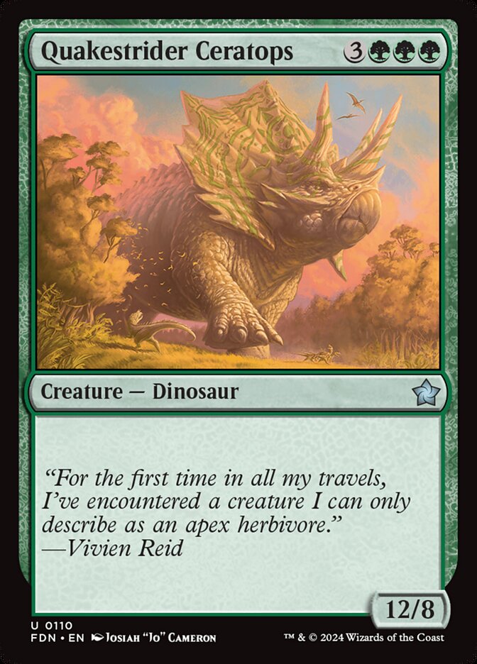 Quakestrider Ceratops - carta Magic The Gathering