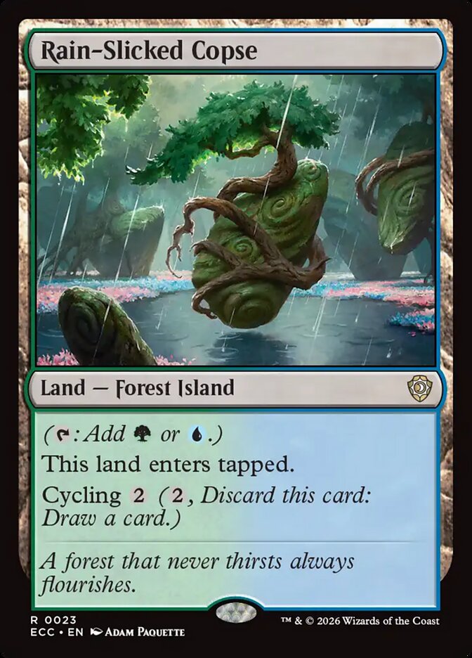 Rain-Slicked Copse - carta Magic The Gathering