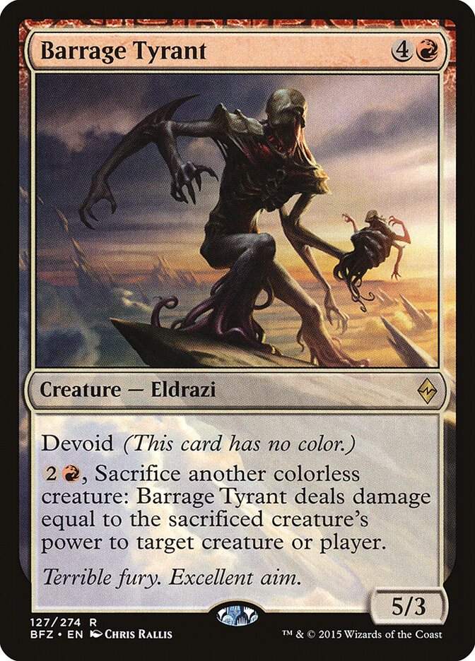 Barrage Tyrant - carta Magic The Gathering
