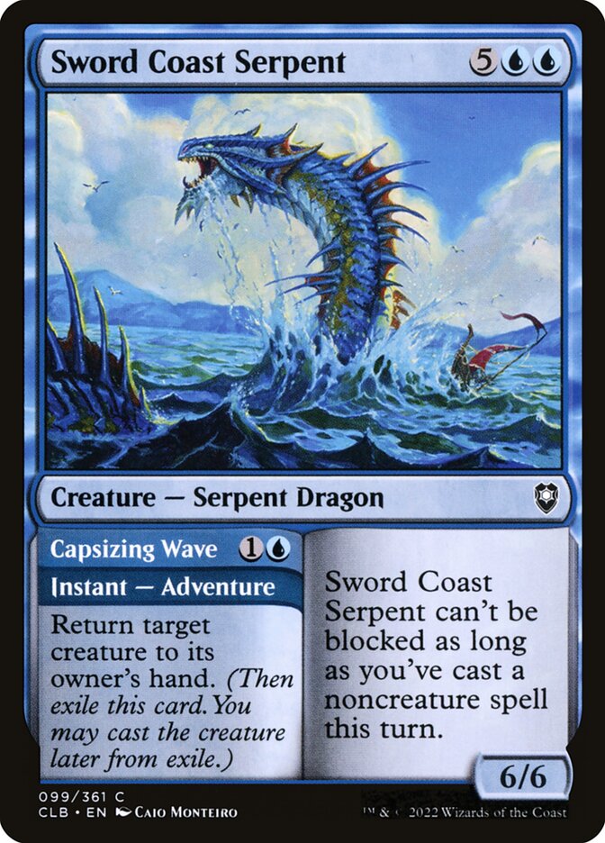 Sword Coast Serpent // Capsizing Wave - carta Magic The Gathering