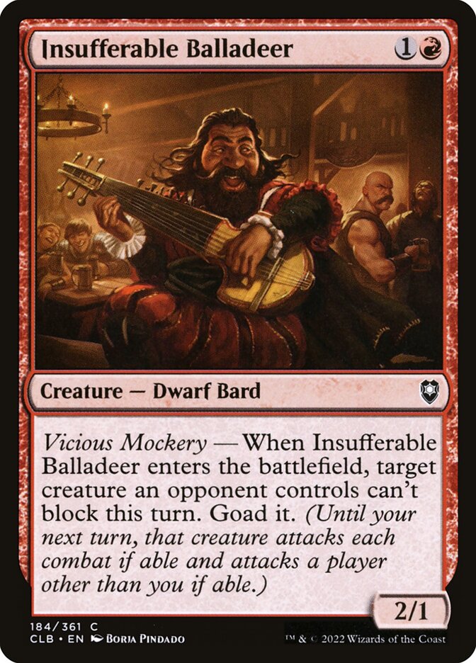 Insufferable Balladeer - carta Magic The Gathering