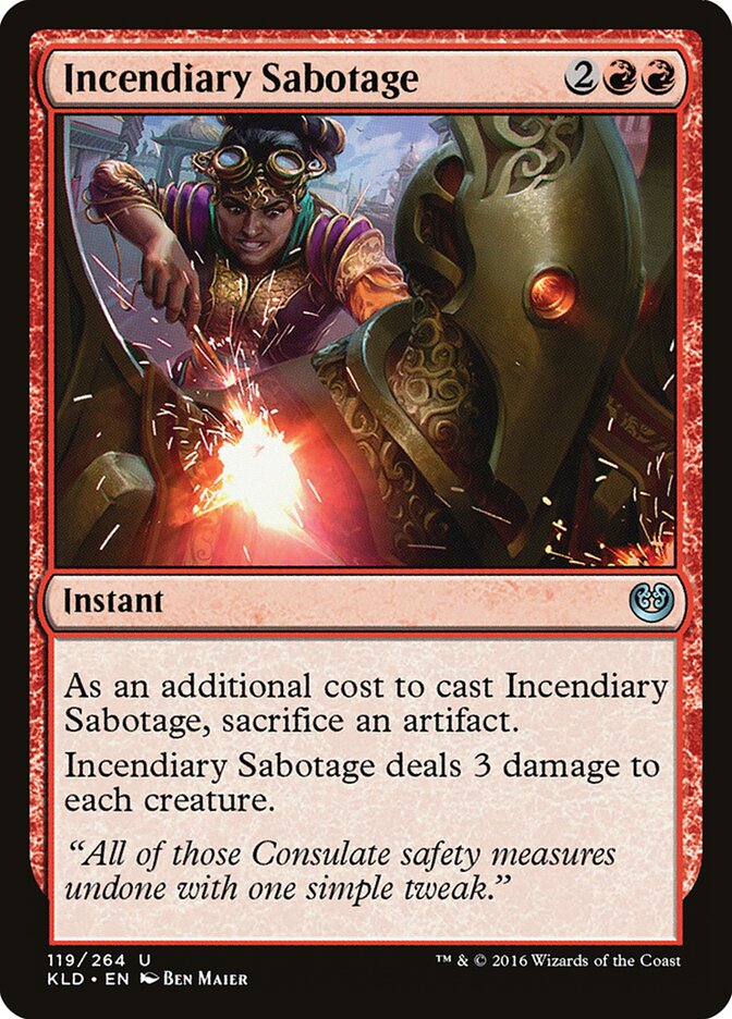 Incendiary Sabotage - carta Magic The Gathering