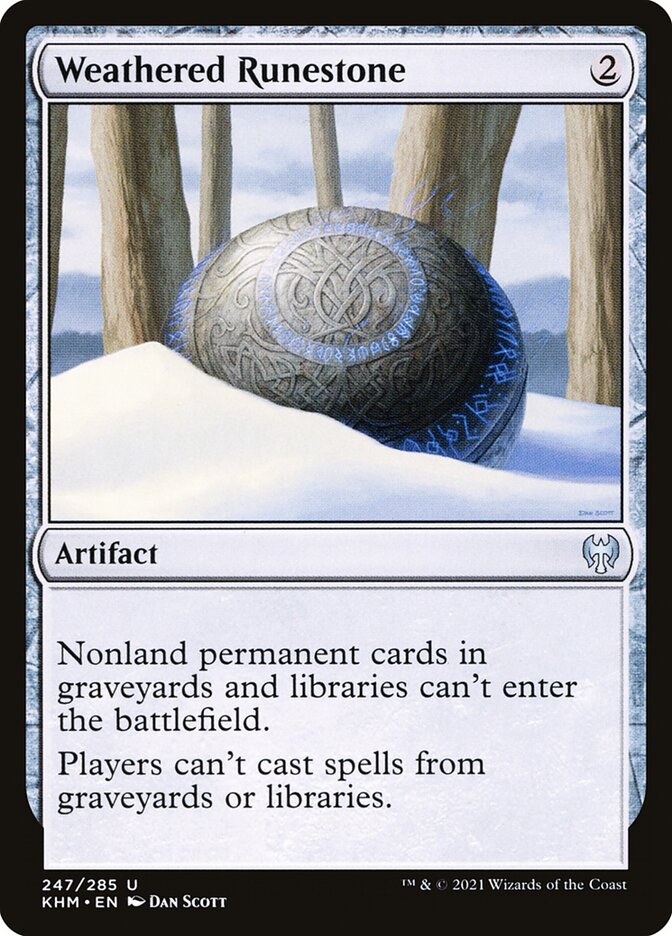 Weathered Runestone - carta Magic The Gathering