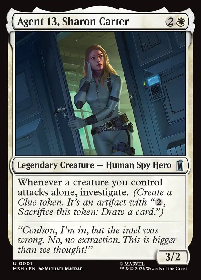 Agent 13, Sharon Carter - carta Magic The Gathering