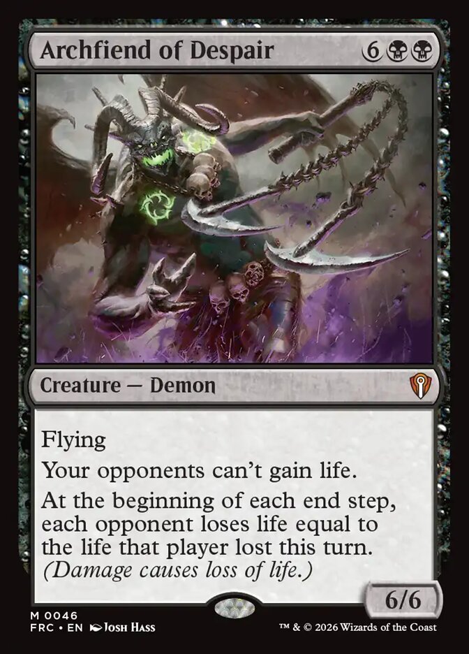 Archfiend of Despair - carta Magic The Gathering