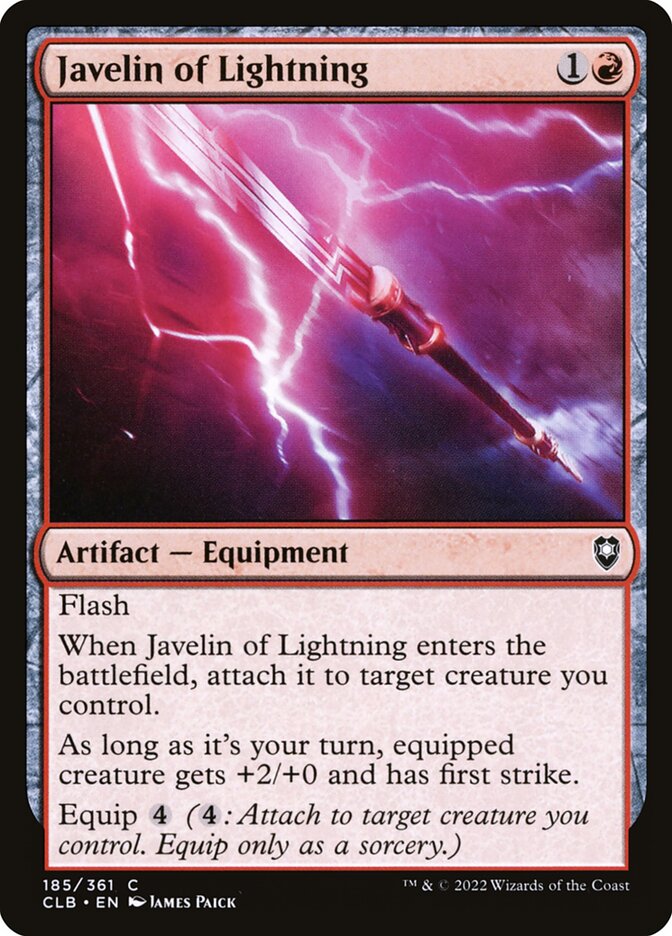 Javelin of Lightning - carta Magic The Gathering