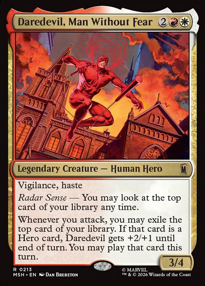 Daredevil, Man Without Fear - carta Magic The Gathering