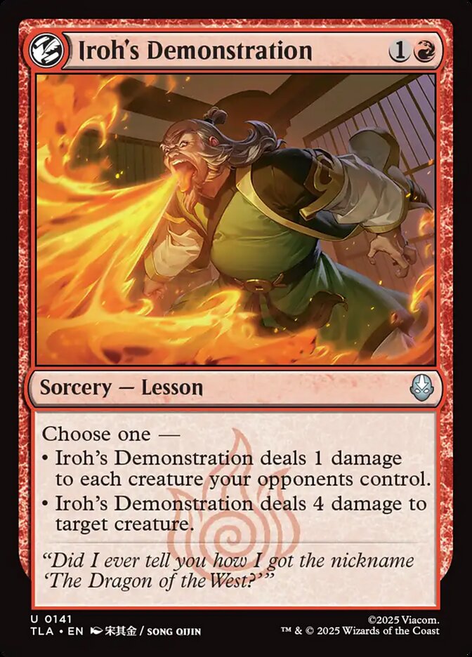 Iroh's Demonstration - carta Magic The Gathering