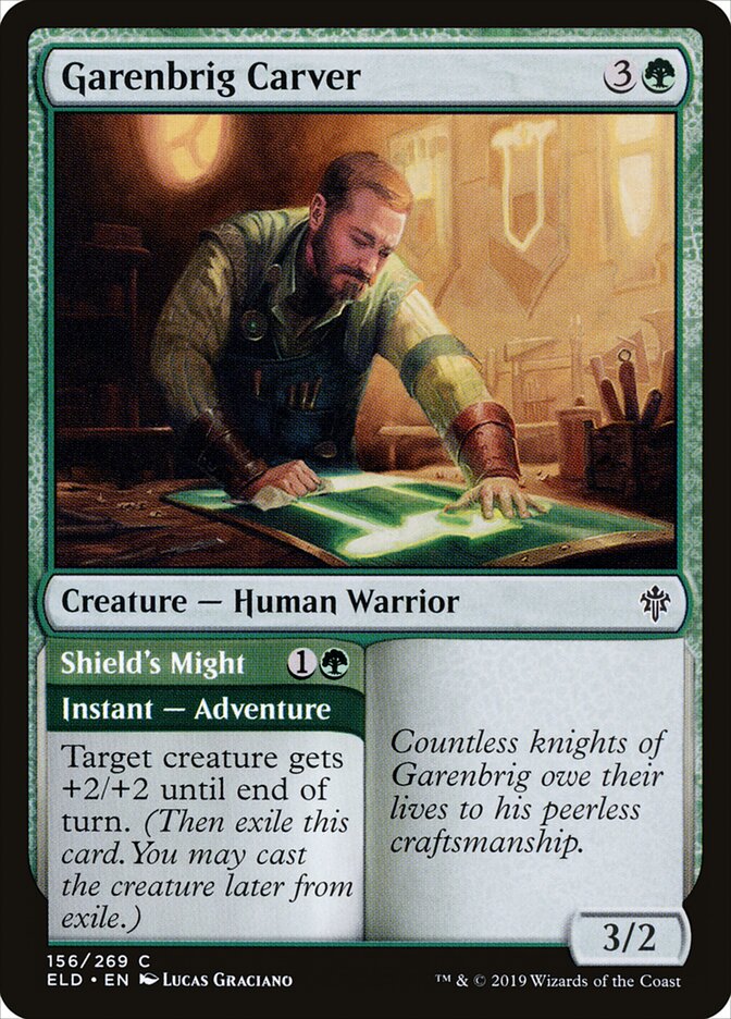 Garenbrig Carver // Shield's Might - carta Magic The Gathering