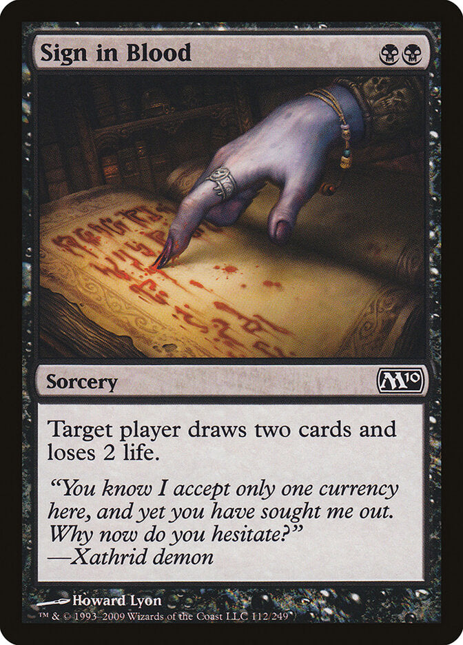 Sign in Blood - carta Magic The Gathering