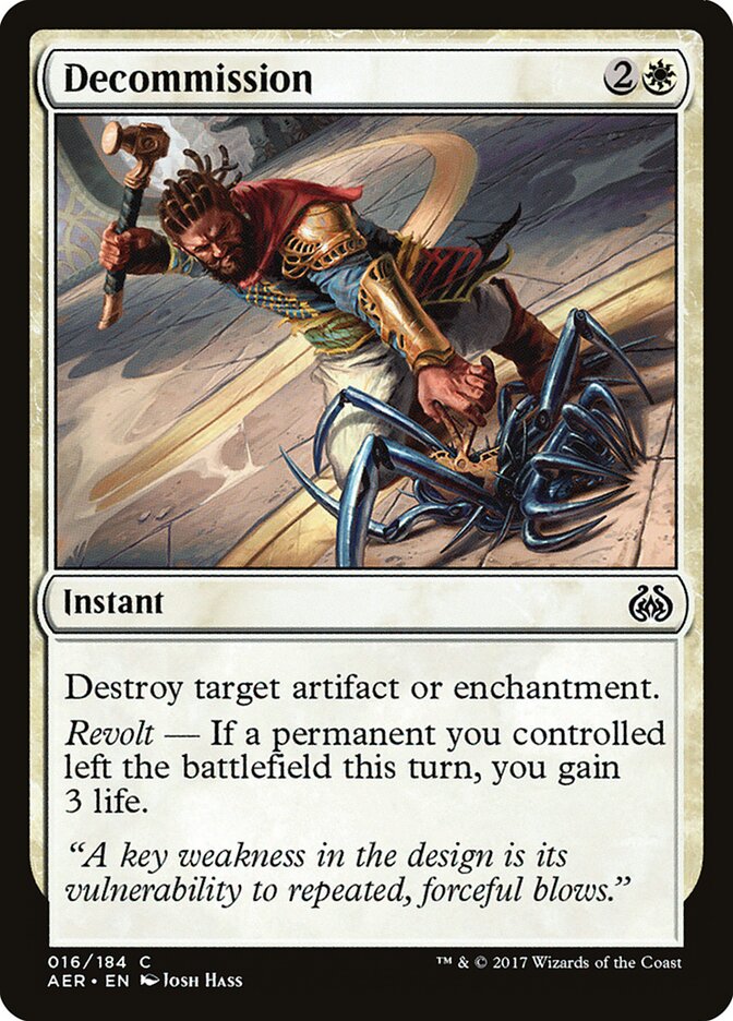 Decommission - carta Magic The Gathering
