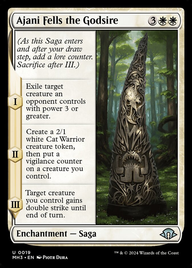 Ajani Fells the Godsire - carta Magic The Gathering