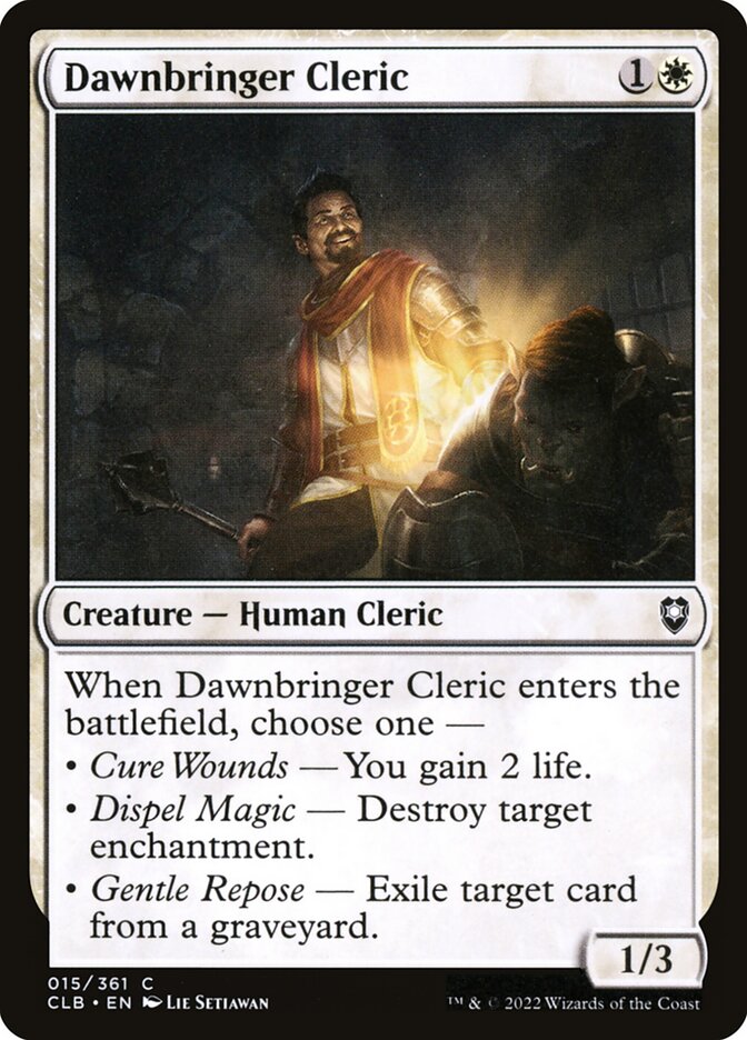 Dawnbringer Cleric - carta Magic The Gathering