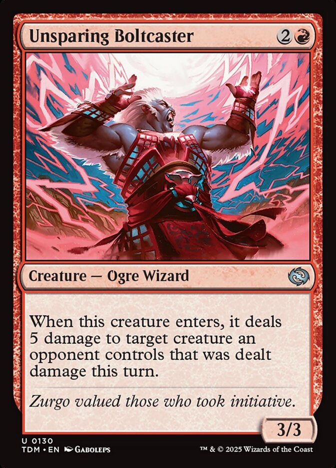 Unsparing Boltcaster - carta Magic The Gathering