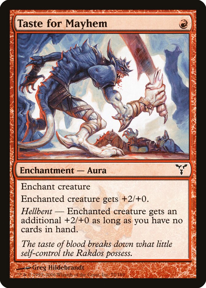 Taste for Mayhem - carta Magic The Gathering