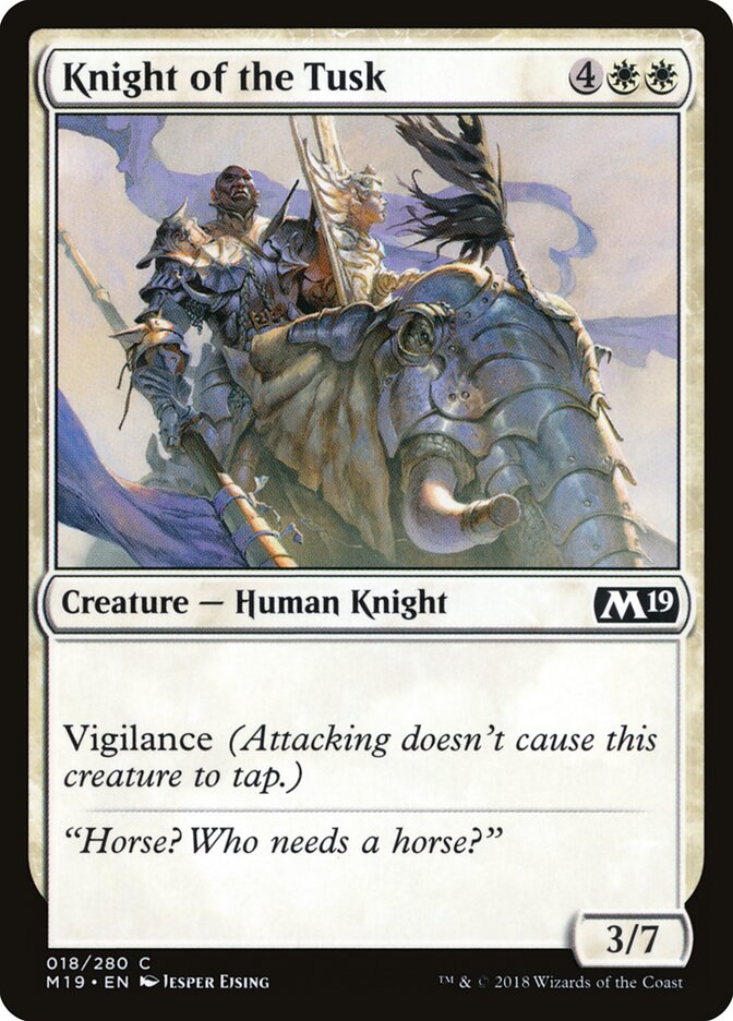 Knight of the Tusk - carta Magic The Gathering