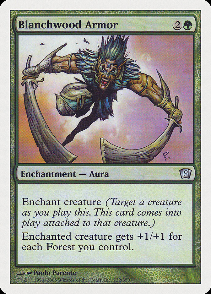 Blanchwood Armor - carta Magic The Gathering