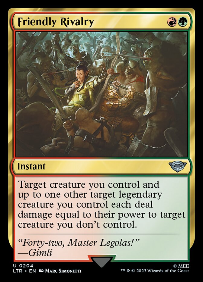 Friendly Rivalry - carta Magic The Gathering