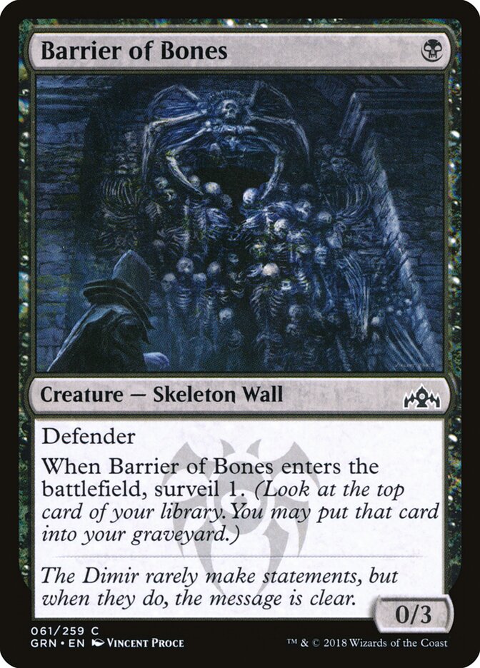 Barrier of Bones - carta Magic The Gathering