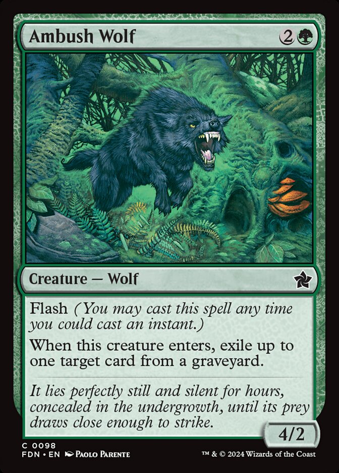 Ambush Wolf - carta Magic The Gathering