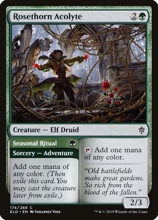 Rosethorn Acolyte // Seasonal Ritual - carta Magic The Gathering