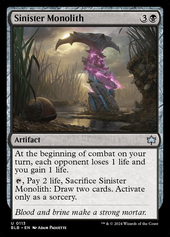 Sinister Monolith - carta Magic The Gathering