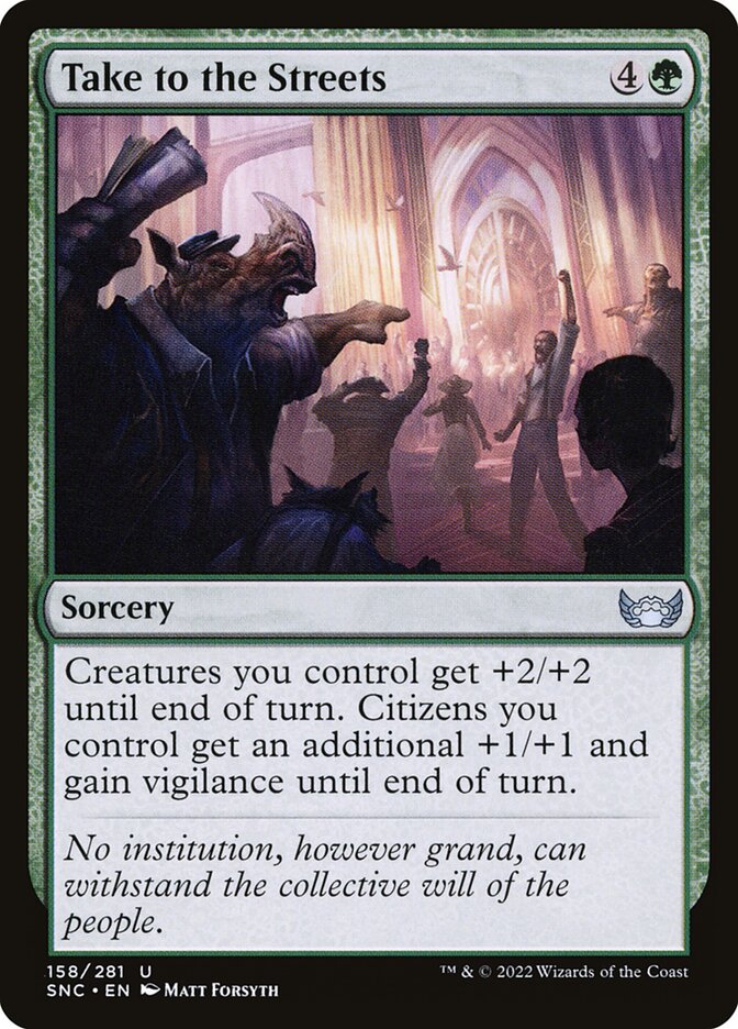 Take to the Streets - carta Magic The Gathering