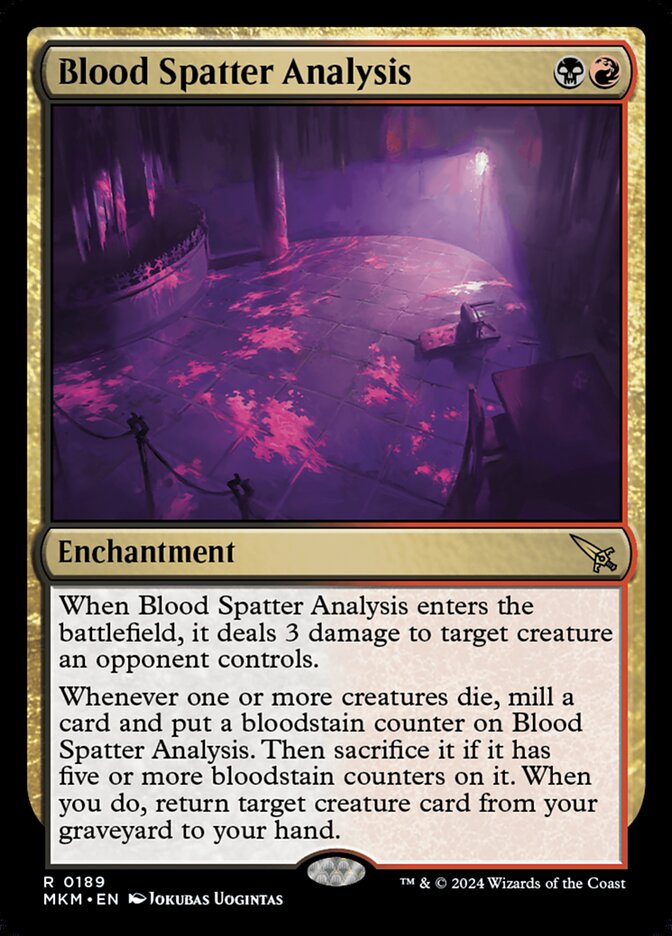 Blood Spatter Analysis - carta Magic The Gathering