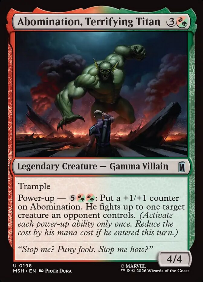 Abomination, Terrifying Titan - carta Magic The Gathering