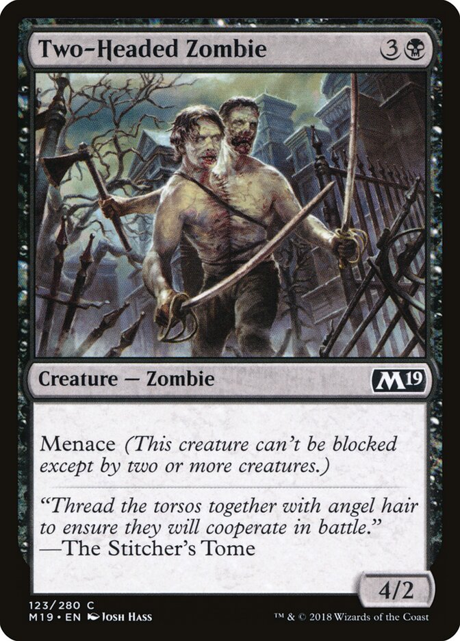 Two-Headed Zombie - carta Magic The Gathering