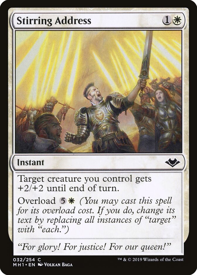 Stirring Address - carta Magic The Gathering