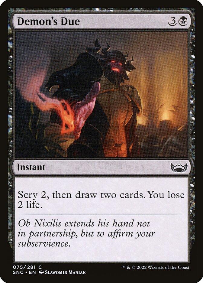 Demon's Due - carta Magic The Gathering