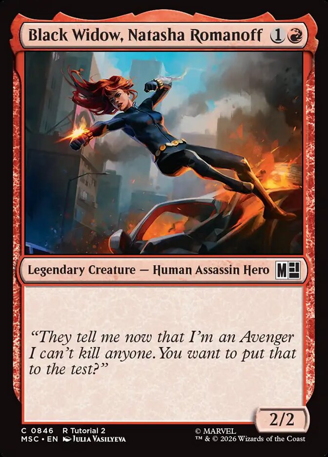 Black Widow, Natasha Romanoff - carta Magic The Gathering