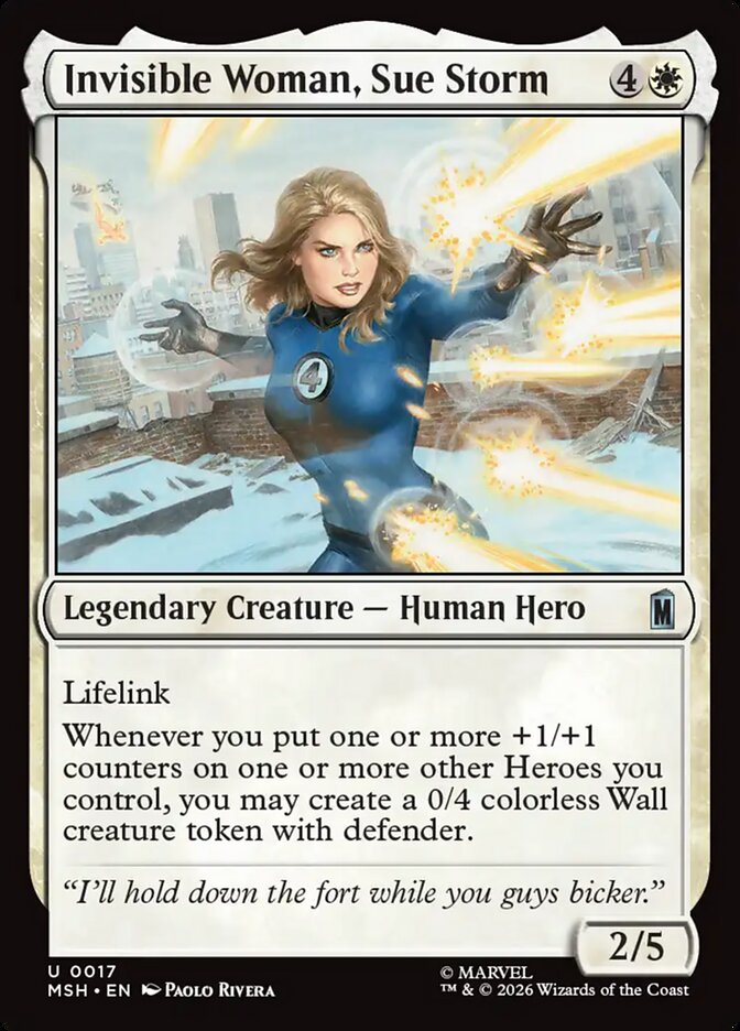 Invisible Woman, Sue Storm - carta Magic The Gathering