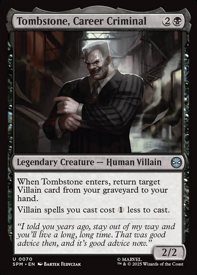 Tombstone, Career Criminal - carta Magic The Gathering
