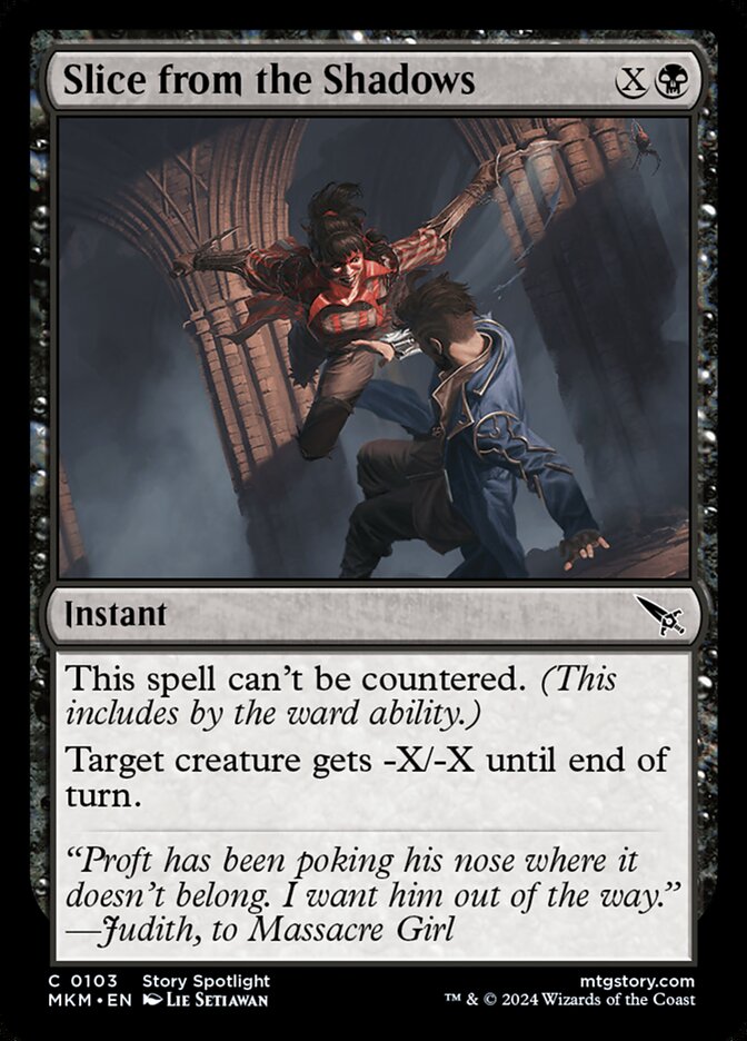 Slice from the Shadows - carta Magic The Gathering