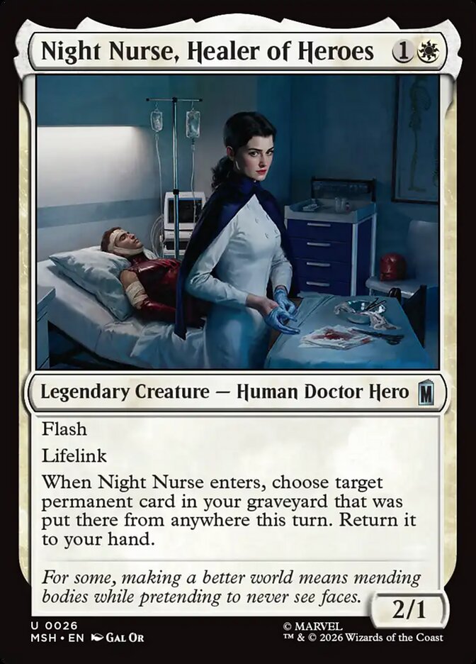 Night Nurse, Healer of Heroes - carta Magic The Gathering