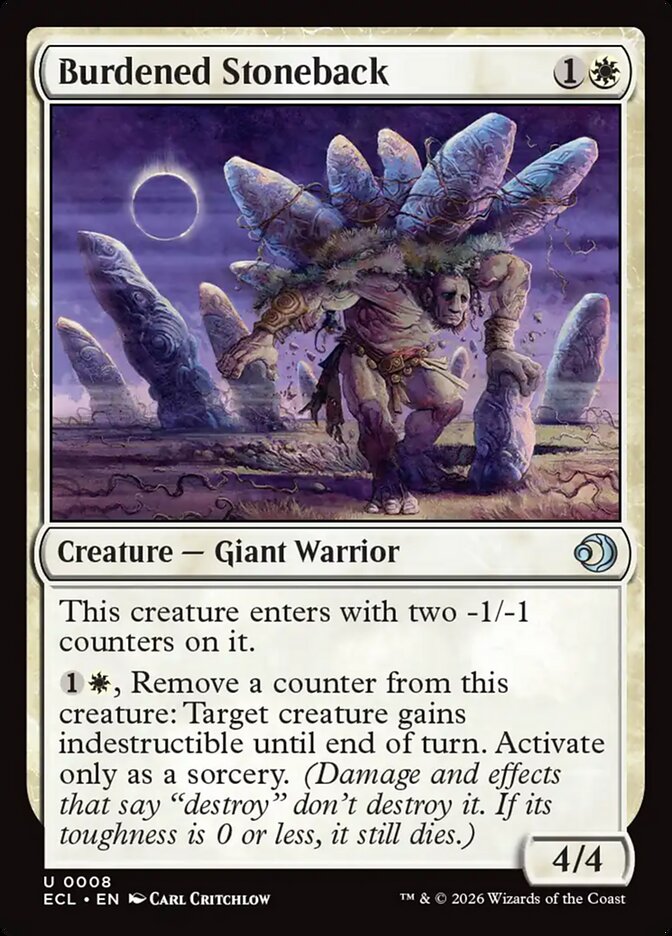 Burdened Stoneback - carta Magic The Gathering