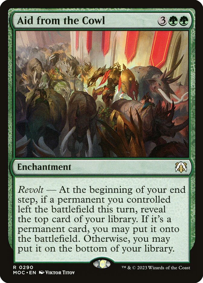Aid from the Cowl - carta Magic The Gathering