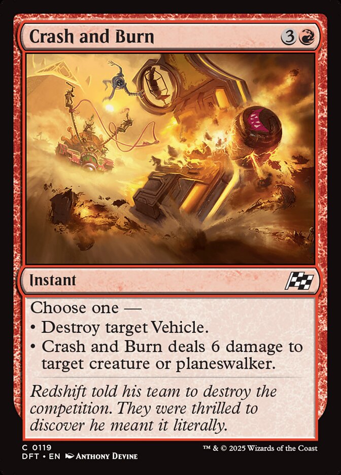 Crash and Burn - carta Magic The Gathering