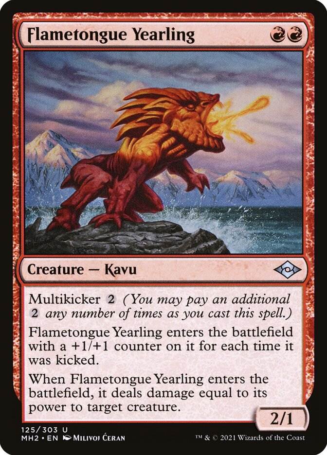 Flametongue Yearling - carta Magic The Gathering