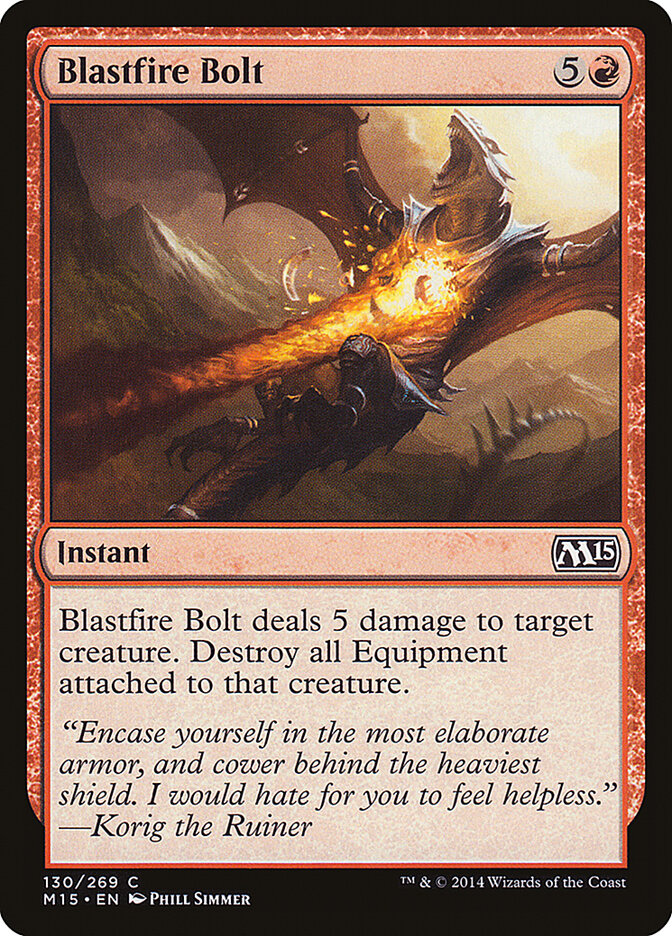 Blastfire Bolt - carta Magic The Gathering