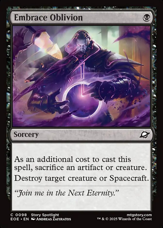 Embrace Oblivion - carta Magic The Gathering