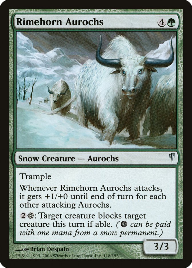 Rimehorn Aurochs - carta Magic The Gathering
