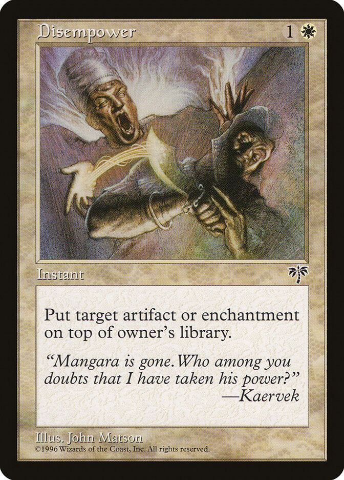 Disempower - carta Magic The Gathering