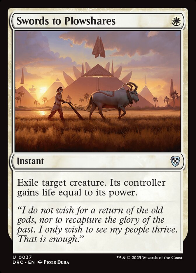 Swords to Plowshares - carta Magic The Gathering